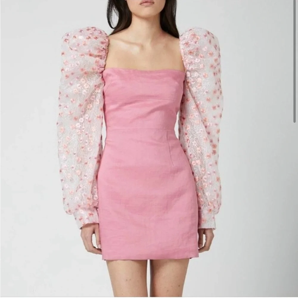 Revolve Atoir The Madison Cocktail Dress in Primrose - Picture 2 of 9